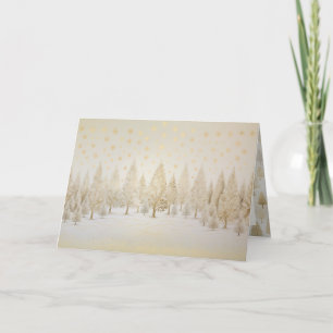 Gold Silver Christmas Trees  Card