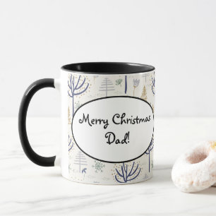 Gold Silver Christmas Trees Lights and Ornaments Mug