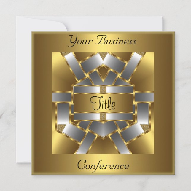 Gold Silver Conference Invitation d'entreprise (Devant)