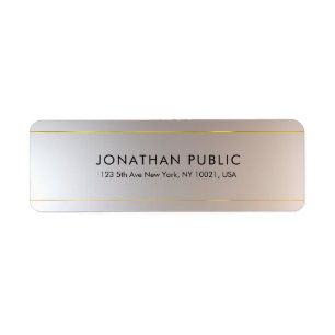 Gold Silver Elegant Template Top Return Address