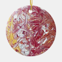 Gold, Silver, Red, Rose Gold, Marble Artwork Ceramic Ornament