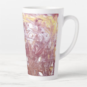 Gold, Silver, Red, Rose Gold, Marble Artwork Latte Mug