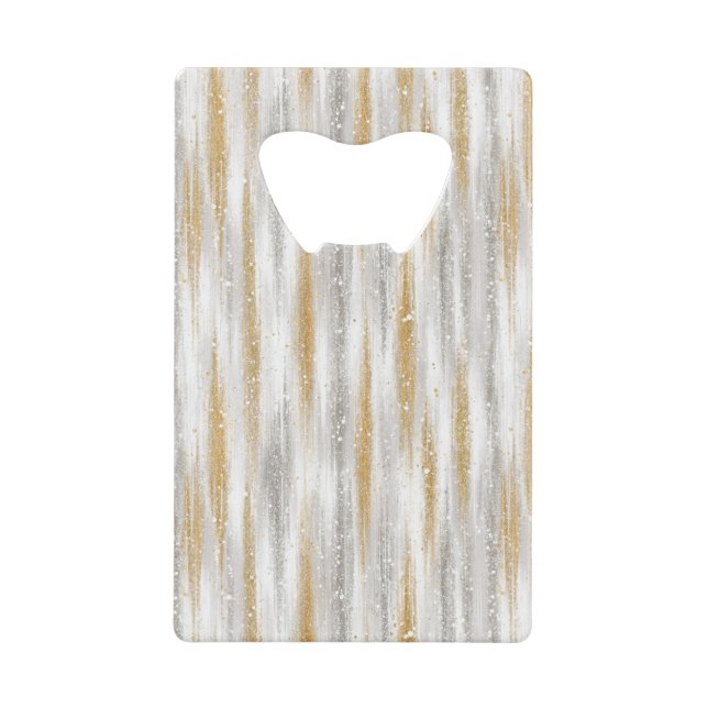 Gold Silver Stripes Confetti New Year Celebration (Devant)