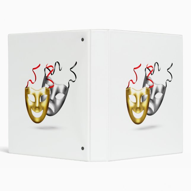 Gold silver tragedy comedy theatre  binder (Background)