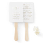 Gold simple botanical monogram wedding program