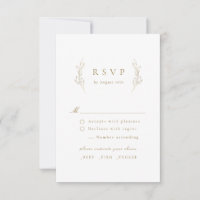 Gold simple elegance botanical wedding