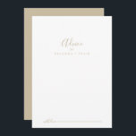 Gold Simple Minimalist Wedding Advice Card<br><div class="desc">This gold simple minimalist wedding advice card is perfect for a modern wedding. The simple and elegant design features classic and fancy script typography in gold. These cards are perfect for a wedding, bridal shower, baby shower, graduation party & more. Personalize the cards with the names of the bride and...</div>