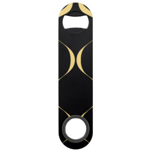 Gold, simple, modern, luxurious wavy graphic bar key