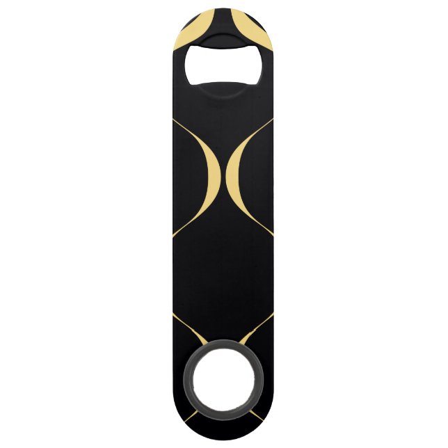 Gold, simple, modern, luxurious wavy graphic bar key (Front)