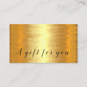 Gold Simply Gift Certificate Makeup Beauty