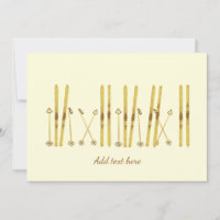 Gold Skis | Vintage Ski Cream Winter
