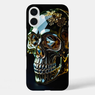 Gold Skull iPhone 16 Plus Case