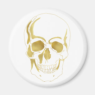Gold Skull Magnet
