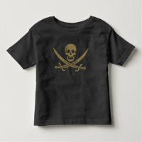 Gold Skull & Swords Pirate flag of Calico Jack