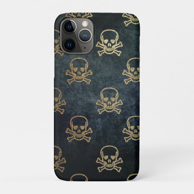 Gold Skulls Case-Mate iPhone Case (Back)