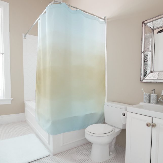 Gold Sky Blue Ombre Watercolor (In Situ)