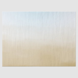 Gold Sky Blue Ombre Watercolor Tissue Paper