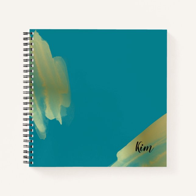 Gold Smudge Personalized Notebook (Front)