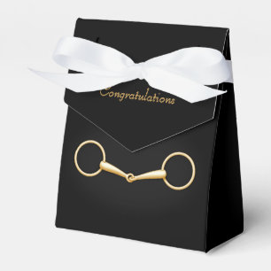 Gold Snaffle Bit Elegant Custom Equestrian Favor Box
