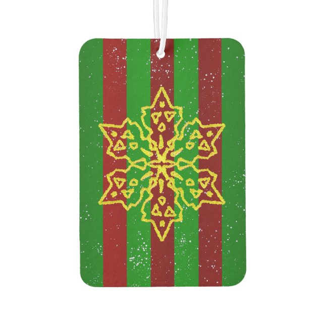 Gold Snowflake Air Freshener (Back)