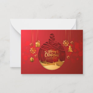 Gold Snowflake And Christmas Tree Card