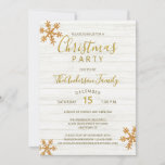 Gold Snowflake Chic Modern Christmas Party<br><div class="desc">Design your own Christmas party invitations with this chic modern gold snowflake invite template. A mix of fonts in deep golden brown and yellow gold tones lends a fresh feel to these holiday party invites and the text is easy to customize. "Christmas" and your name are in a stylized handwritten...</div>