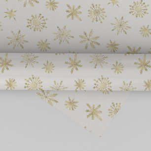 Gold Snowflake Christmas Wrapping Paper
