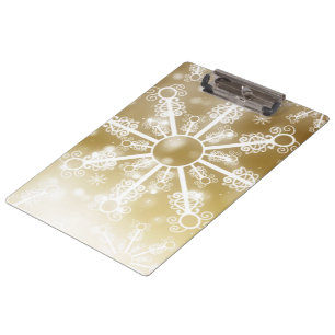 Gold Snowflake Clipboard