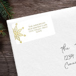 Gold Snowflake Return Address Christmas Label<br><div class="desc">This design features a Christmas gold,  elegant snowflake,  simple minimalist,  return address label,  with a classic elegant style,  perfect for all your holiday mailing,  with a traditional,  modern clean,  minimal basic style,  add to all your holiday mail</div>