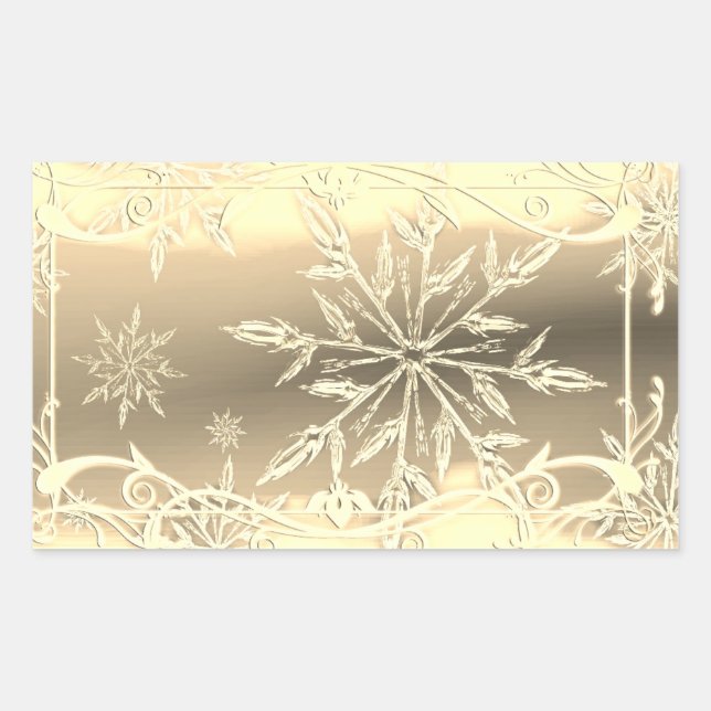 Gold snowflake sticker (Front)