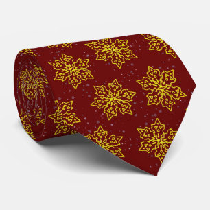 Gold Snowflake Tie