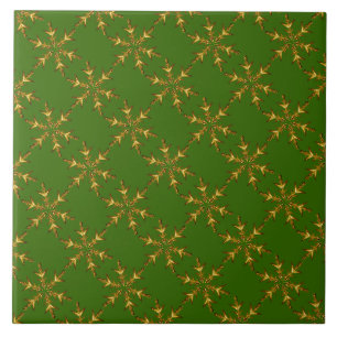 Gold Snowflake Tile