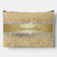 Gold Snowflake With Sparkle Diamond Custom Name