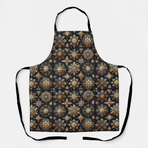 Gold snowflakes apron