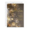 Gold Snowflakes & Bokeh Lights Holiday Invitation