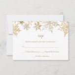 Gold Snowflakes Elegant Winter Wedding Christmas RSVP Card<br><div class="desc">Christmas themed wedding RSVP card with gold snowflakes. Perfect for elegant winter weddings and other seasonal and holiday events.</div>