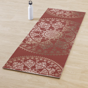 Gold Solar Mandala Yoga Mat   Custom Colour