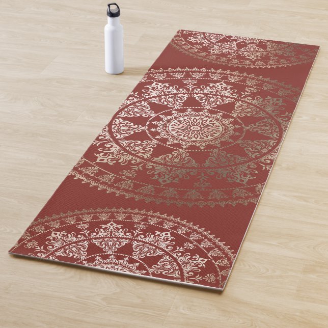 Gold Solar Mandala Yoga Mat | Custom Colour (In Situ)