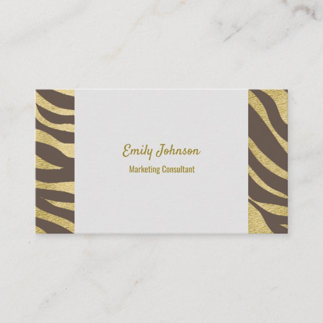 Gold Sophisticated Style Solutions Business Card (Front)