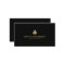 Gold Spade Symbol Business Card