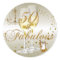 Gold Sparkle 50 & Fabulous Birthday Sticker