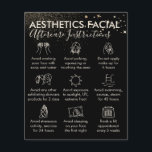 Gold Sparkle Aesthetics Facial Aftercare Budget Flyer<br><div class="desc">Gold Sparkle Aesthetics Facial Aftercare Budget</div>