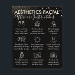 Gold Sparkle Aesthetics Facial Aftercare Budget Flyer<br><div class="desc">Gold Sparkle Aesthetics Facial Aftercare Budget</div>