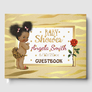 Gold Sparkle Baby Shower Guestbook