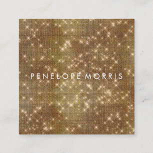 Gold Sparkle Beauty Stylist Carré Carte de visite