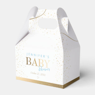 Gold Sparkle Boy Baby Shower Favor Box