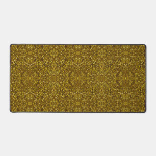 Gold sparkle Christmas glitter  Desk Mat