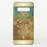 Gold Sparkle Glam Bling Personalized Samsung Galaxy Case<br><div class="desc">Gold Sparkle Glam Bling Personalized Samsung Galaxy S10  Case .</div>