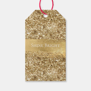 Gold Sparkle Glitter Gift Tags