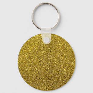 Gold Sparkle Glitter Keychain